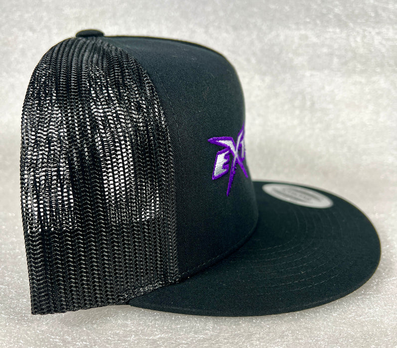 Extreme Performance Black With Purple Logo Snap Back Hat