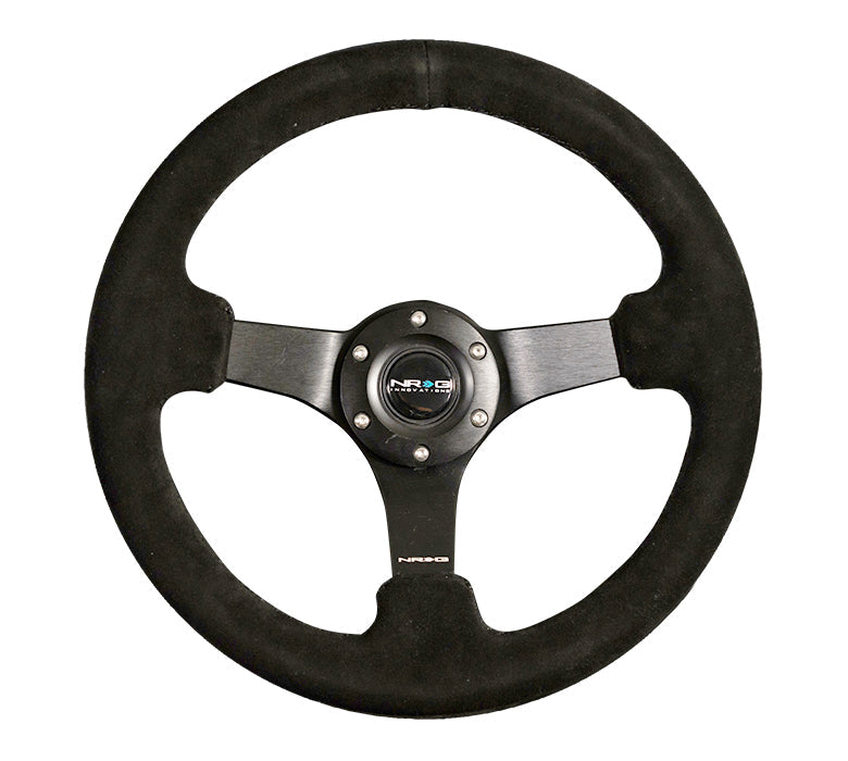 NRG RST-033BK-S 330mm Deep-Dish Suede Steering Wheel