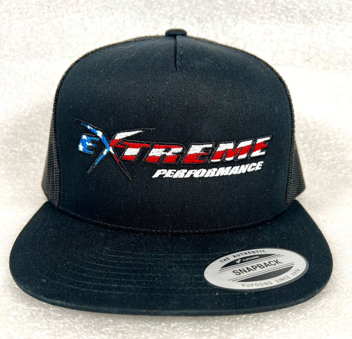 Extreme Performance Black With RWB Logo Snap Back Hat