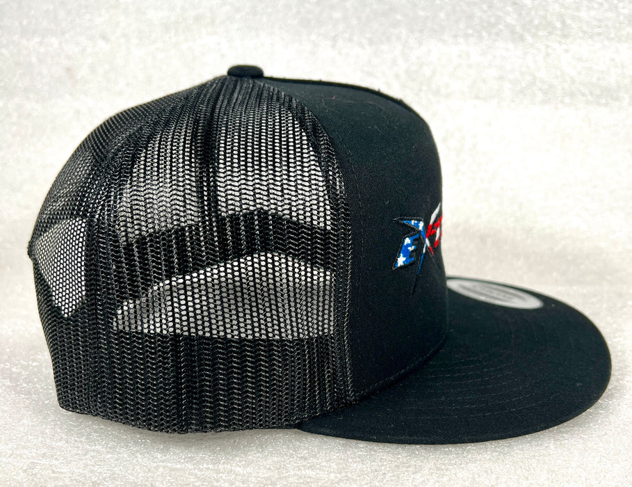 Extreme Performance Black With RWB Logo Snap Back Hat