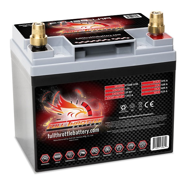 Full Throttle Ft438-u1r High Capacity Dual Purpose Agm Battery