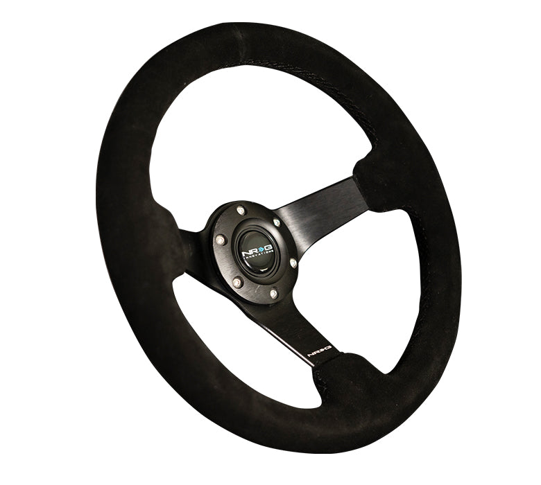 NRG RST-033BK-S 330MM DEEP DISH STEERING WHEEL SUEDE